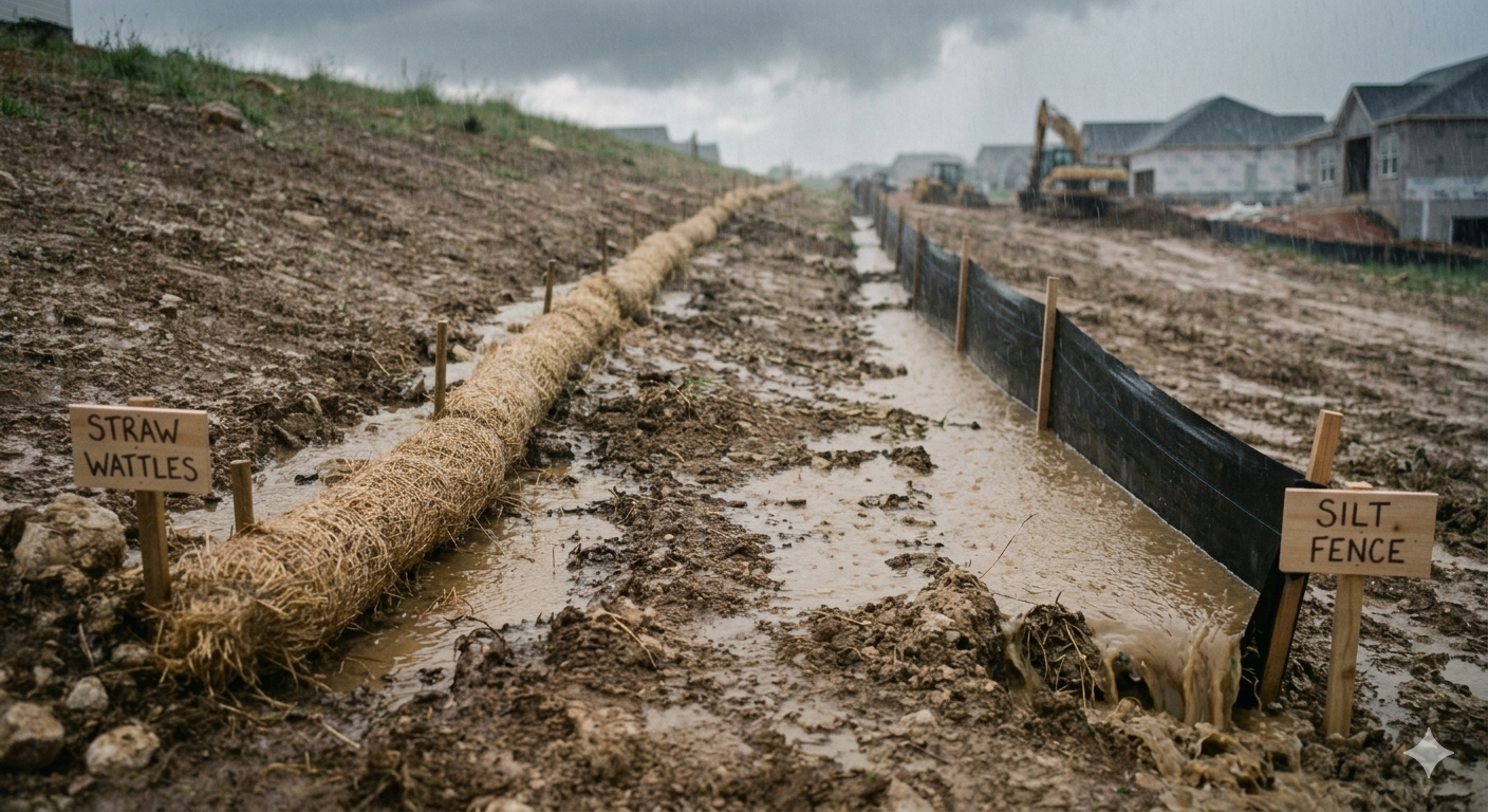 Benefits of Erosion Control Wattles vs. Silt Fences